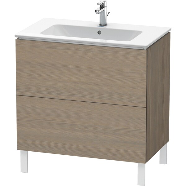 Duravit L-Cube Two Drawer Floorstanding Vanity Unit Oak Terra LC662603535 - main